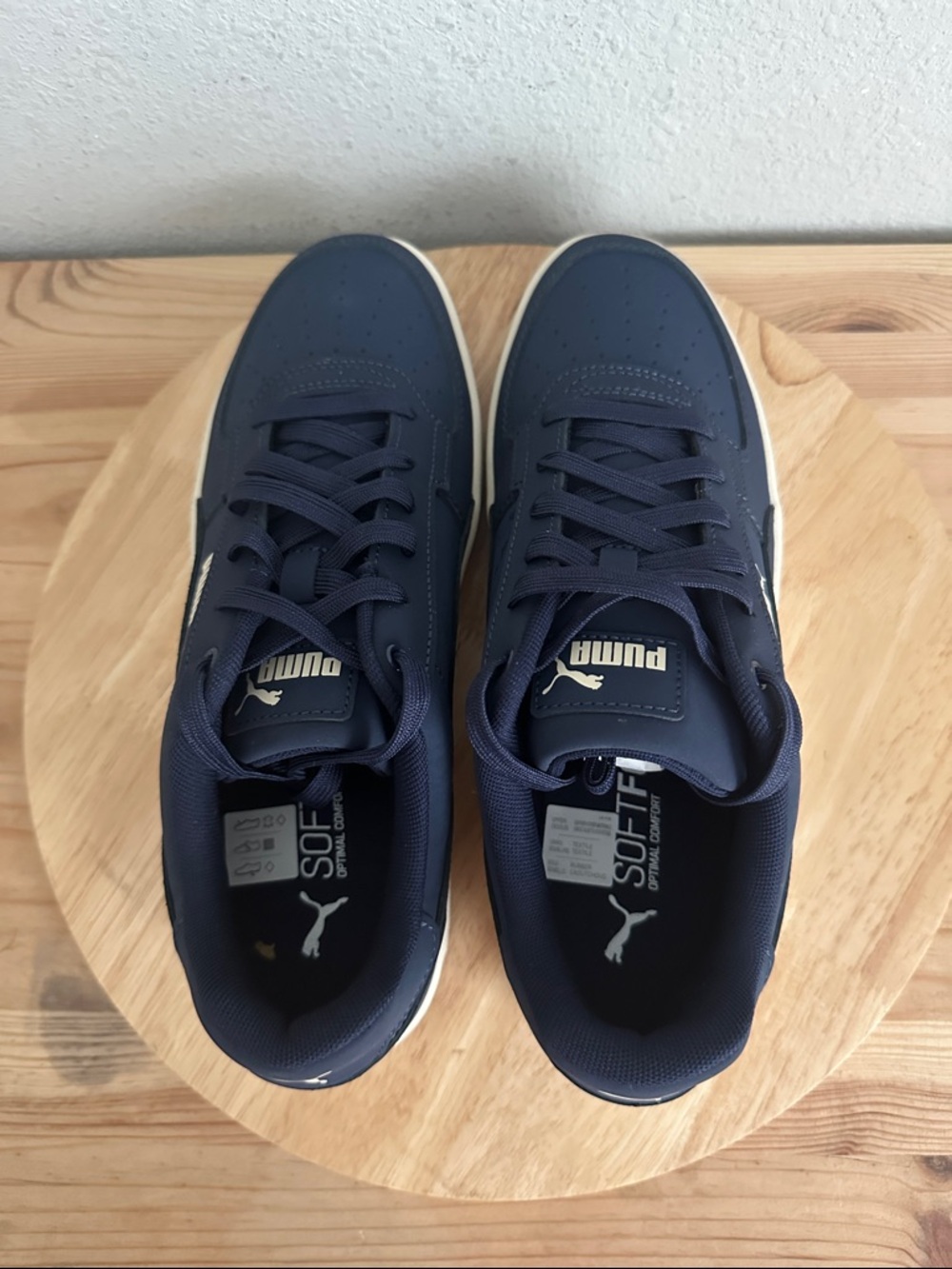 Puma Navy Blue and White Low-Top Sneakers - Picture 6 of 7